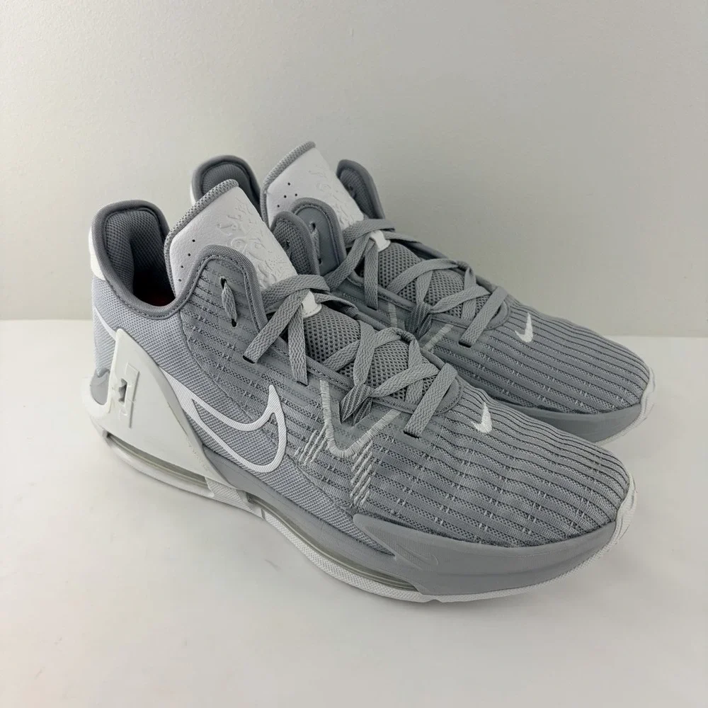 Nike LeBron Witness 6 TB Wolf Grey White Basketball Shoes Men's Size 12